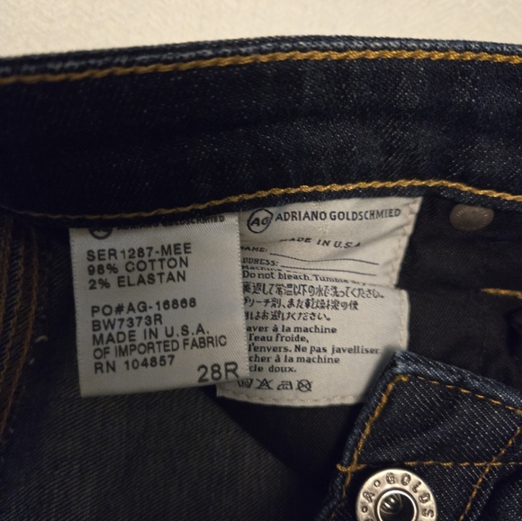 AG Adriano Goldschmeid Womens Angelina Petite Bootcut Dark Wash Jeans SZ 28 USA - Picture 4 of 4
